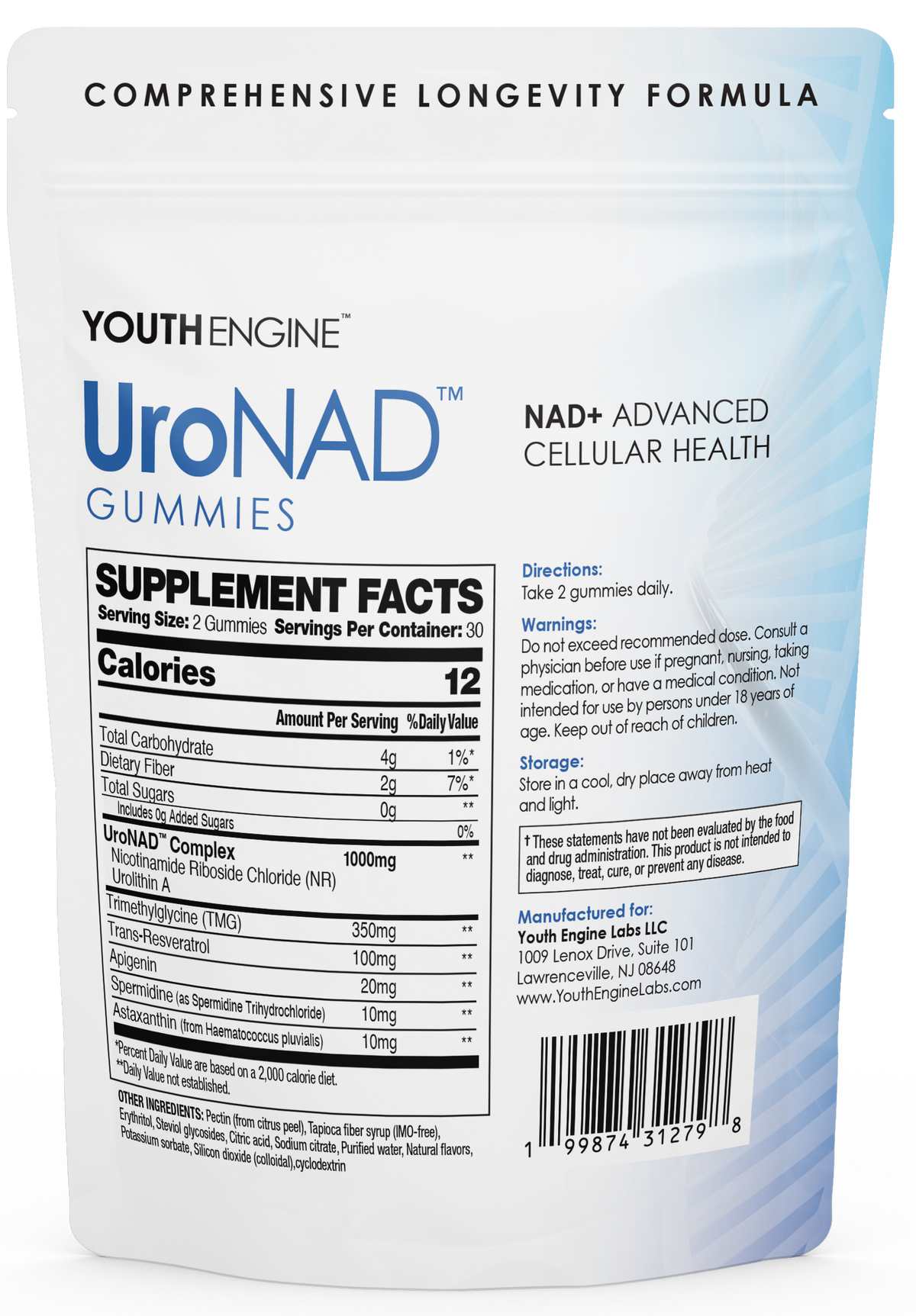 Youth Engine™ — UroNAD Gummies 30 Servings