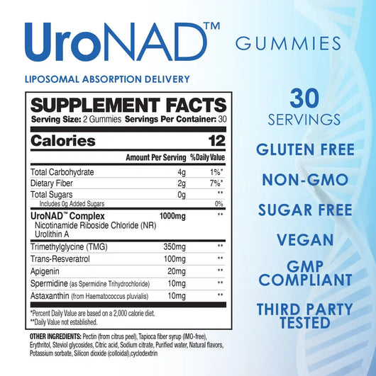 Youth Engine™ — UroNAD Liposomal Gummies 30 Servings